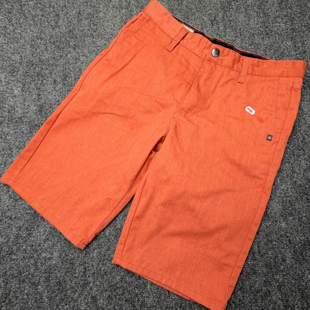 Volcom Mens Size 30 Chino Shorts Orange Vmonty Stretch Casual